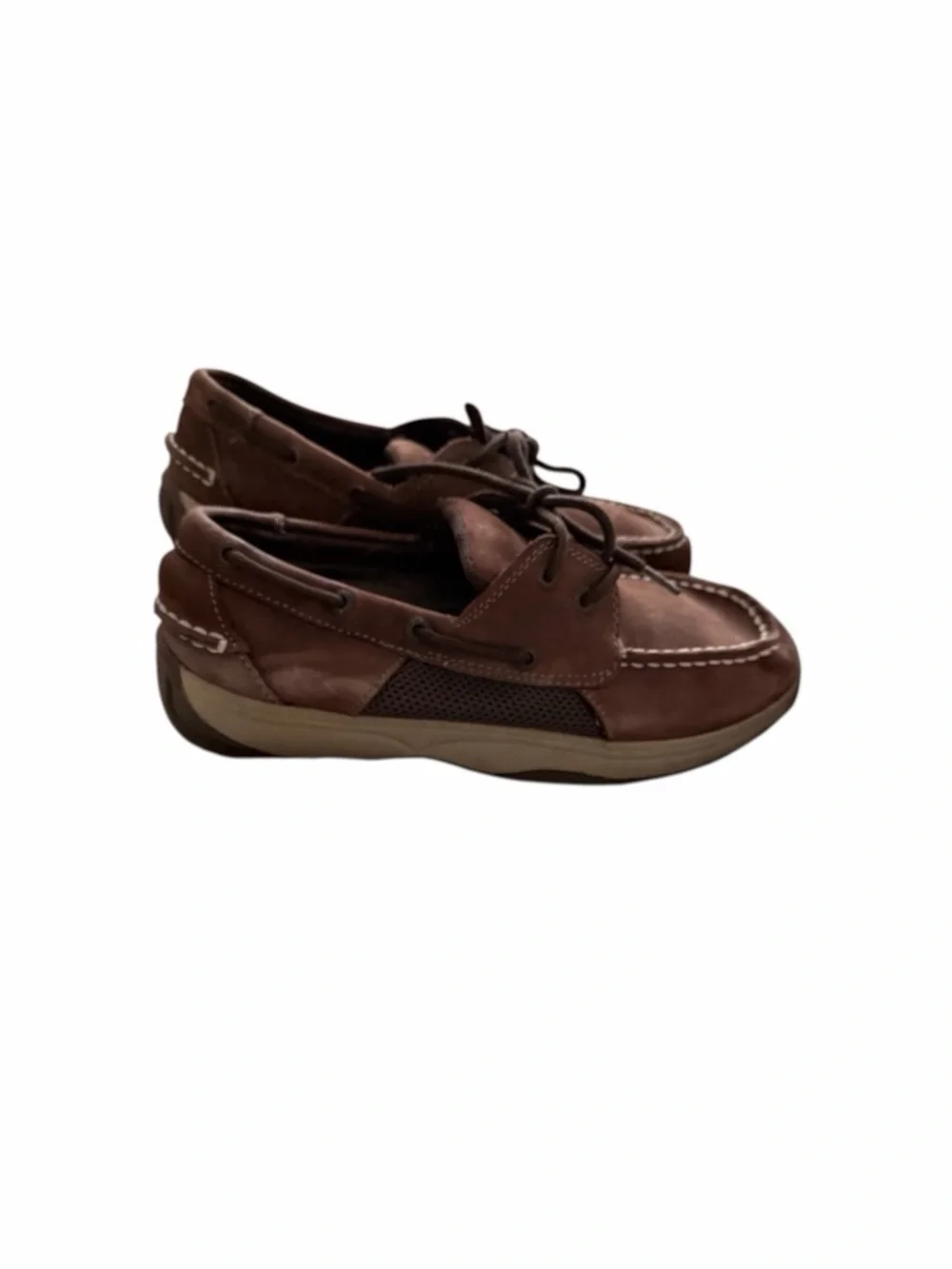 Sperry Top-Sider Intrepid Boys 5.5M Dark Brown Leather Boat Shoes YB25328A